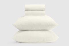Cotton Percale Sheet Set - Cream / Twin