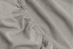 Linen-Cotton Fitted Sheet - Dove Grey / Queen