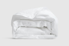 Cotton Percale Duvet Cover - White / Full / Queen