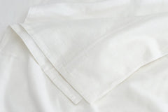 Linen-Cotton Flat Sheet - Buttercream / Queen