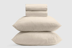 Cotton Percale Sheet Set - Cream / Twin