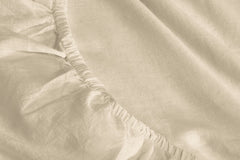 Linen-Cotton Fitted Sheet - Cal King - Dove Grey / Cal King
