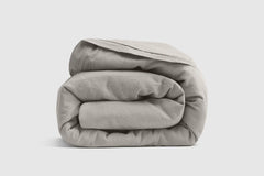 Linen-Cotton Duvet Cover - White / Full/Queen