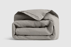 Cotton Percale Duvet Cover - White / Full / Queen